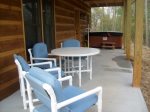Table and Chairs on the Lower Back Deck